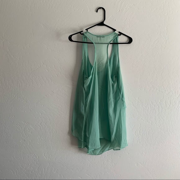Green tank top by Soprano tunic blouse medium - Picture 3 of 6